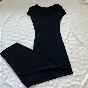 Slim Black Maxi Dress